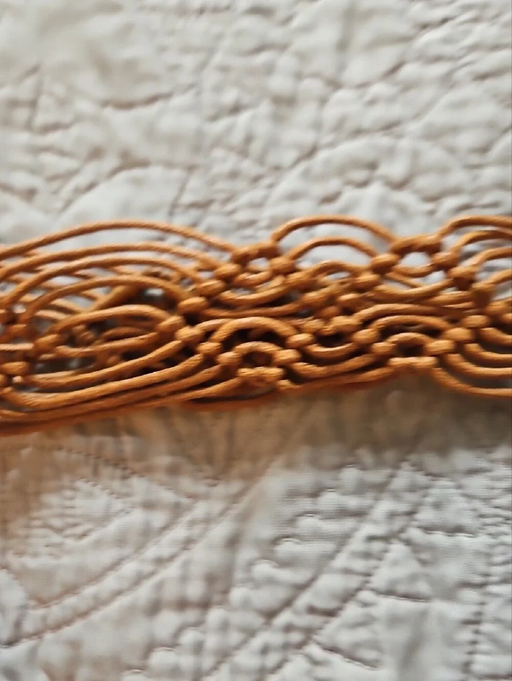 Source Unknown Macrame Braided Belt in Mustard Yellow